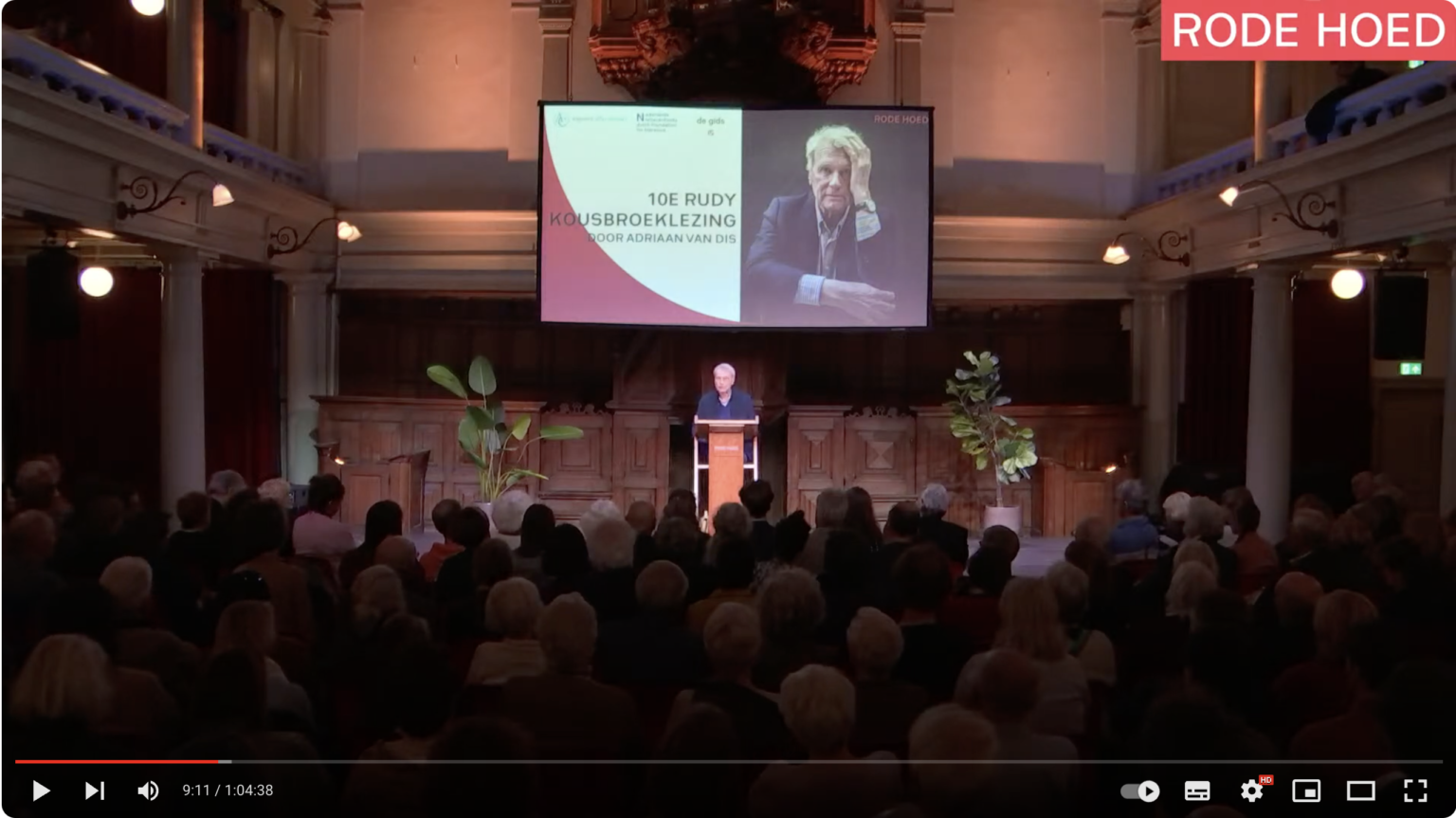 10e Rudy Kousbroeklezing door Adriaan van Dis - Het Zuid-Afrikahuis